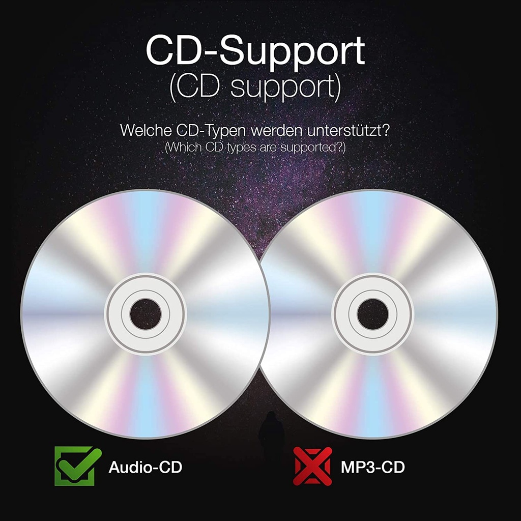 Nachrüst CD-Player für PKW kompatibel mit Android 4.4 Auto Radios oder per USB-Anschluss (.wav)