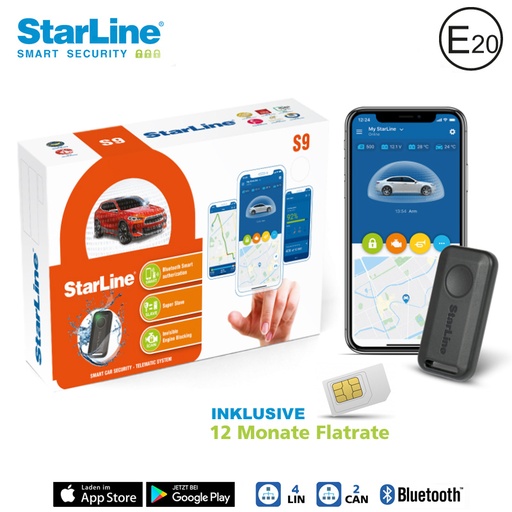 [StaS9V24GGPS] STARLINE Alarmsystem mit WFS, GSM, TAG, GPS